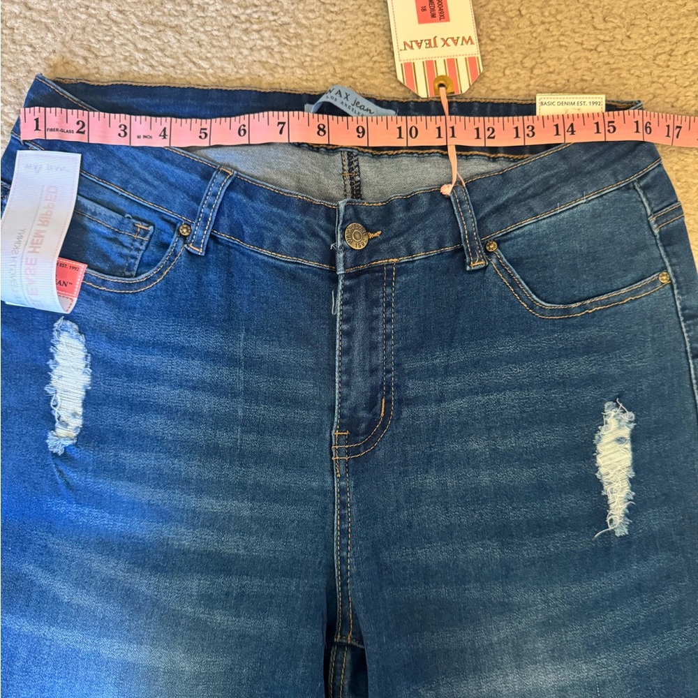 Wax Jean Blue Skinny Distressed Denim - Picture 4 of 4